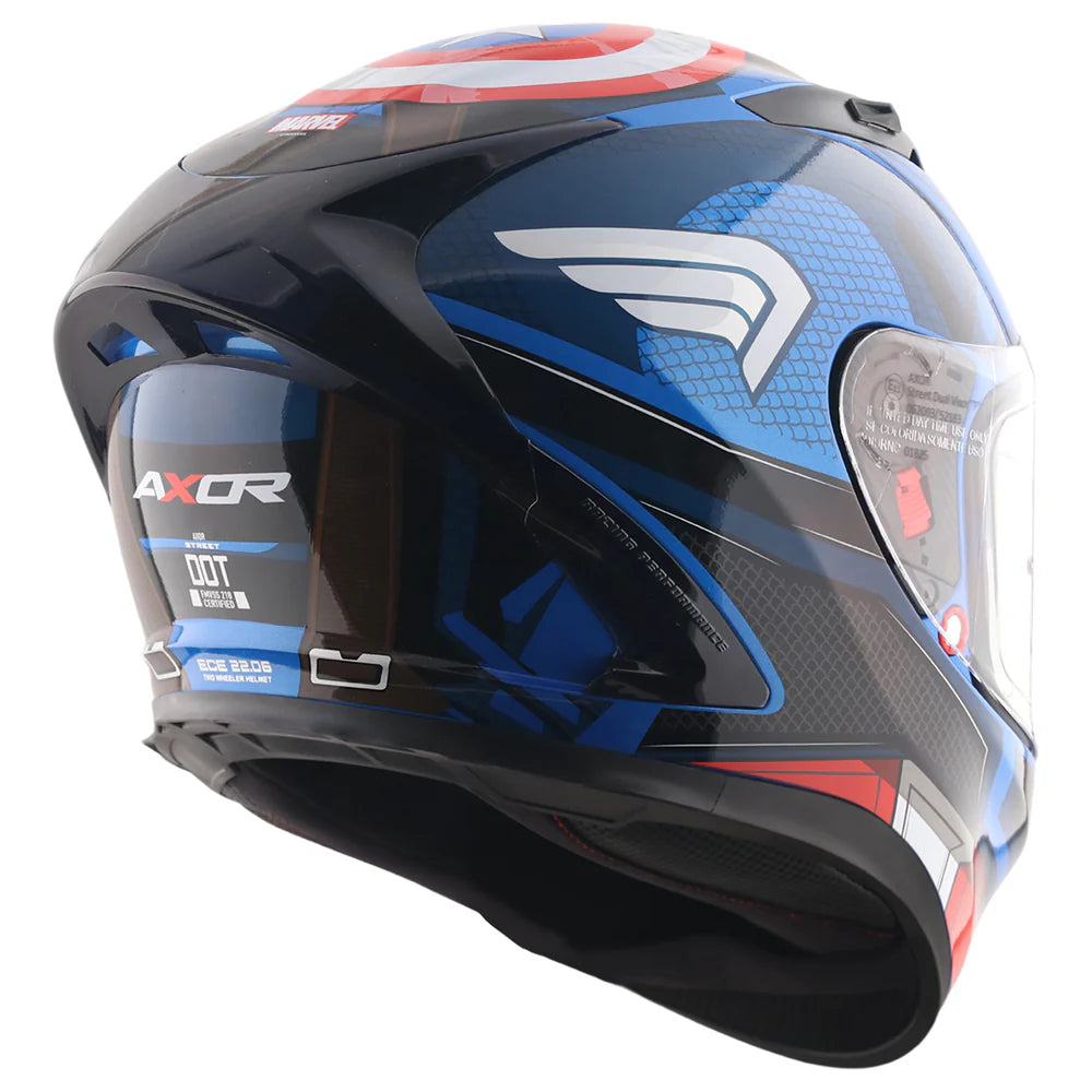 AXOR STREET MARVEL CAPTAIN AMERICA FULL FACE HELMET