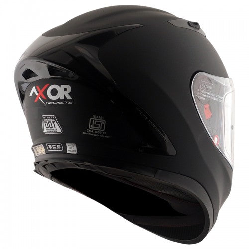 STREET SOLID BLACK  FULL FACE HELMET