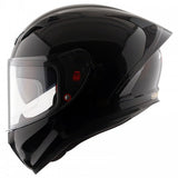 STREET SOLID BLACK  FULL FACE HELMET