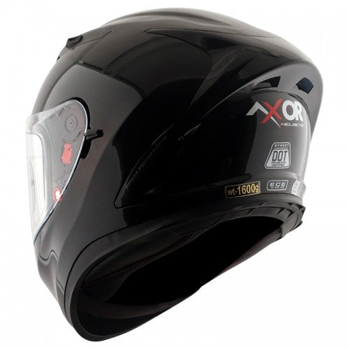 STREET SOLID BLACK  FULL FACE HELMET