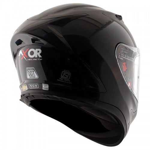 STREET SOLID BLACK  FULL FACE HELMET