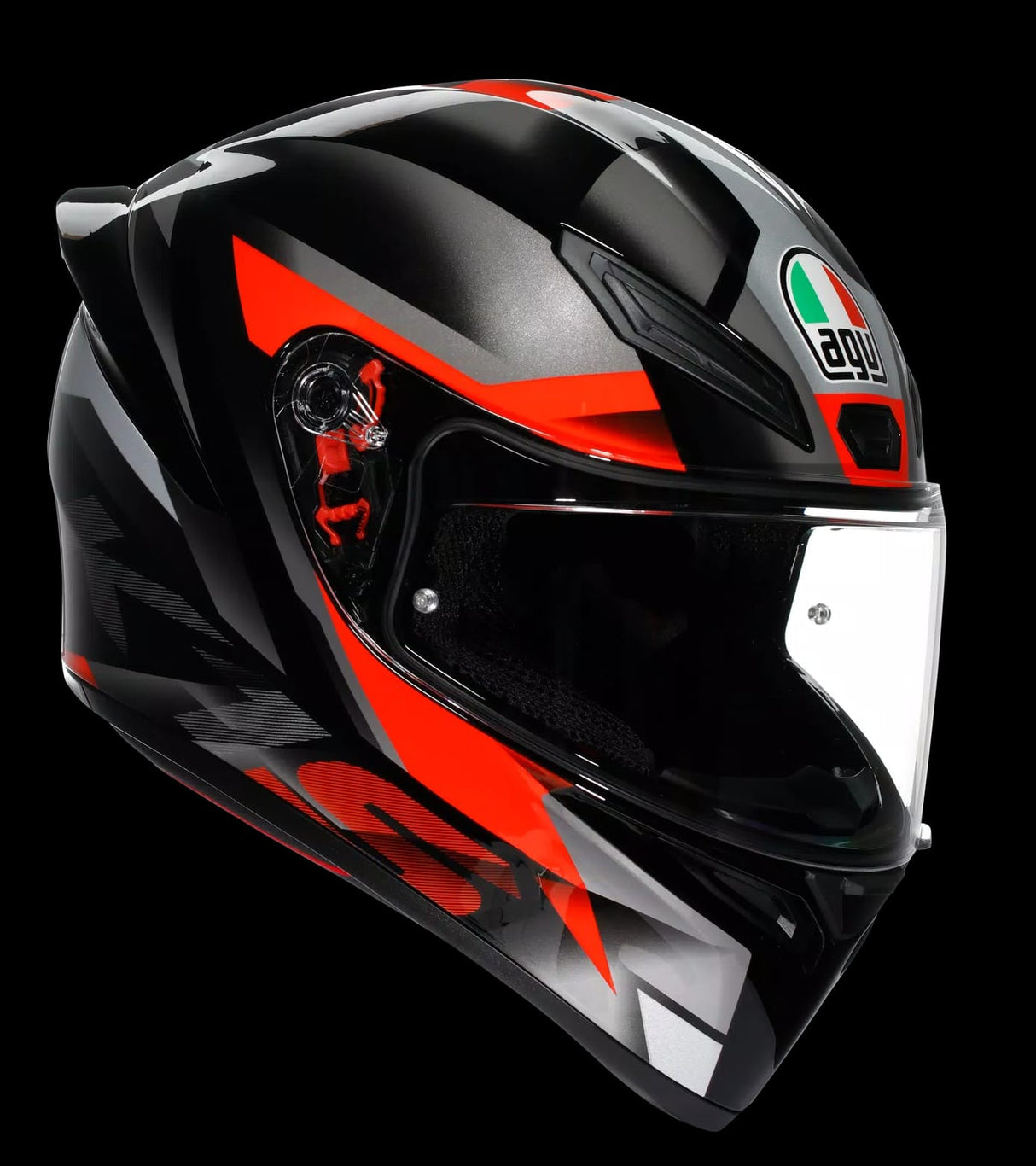 AGV K1 S FULL FACE HELMET - FASTLAP BLACK/GREY/RED (ISI & ECE2206)