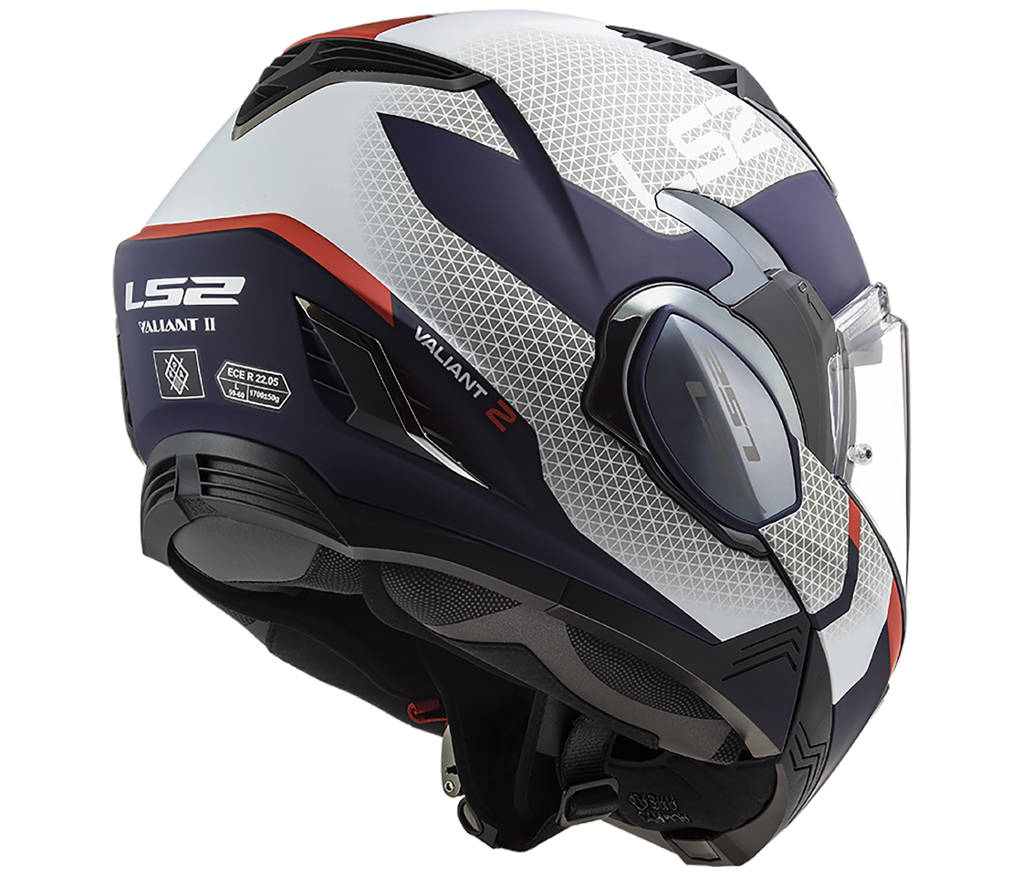 FF900 VALIANT II CITIUS GLOSS WHITE BLUE - Flip Up Modular Helmet