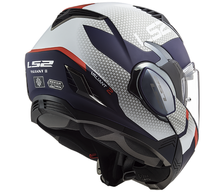 FF900 VALIANT II CITIUS GLOSS WHITE BLUE - Flip Up Modular Helmet