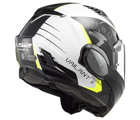 FF900 VALIANT II CODEX GLOSS WHITE BLACK - Flip Up Modular Helmet