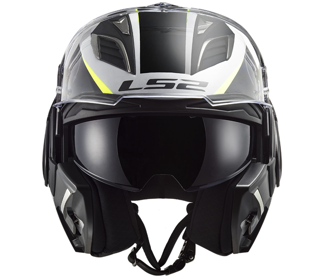 FF900 VALIANT II CODEX GLOSS WHITE BLACK - Flip Up Modular Helmet