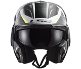 FF900 VALIANT II CODEX GLOSS WHITE BLACK - Flip Up Modular Helmet